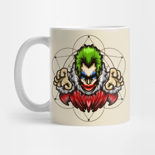 Scary clown hand drawn Mug